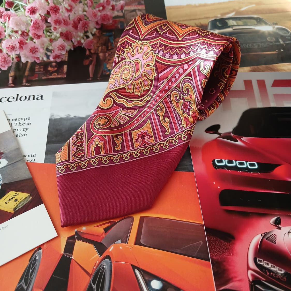 크리지아 실크 페이즐리 아트워크 넥타이 9.4cm A+등급 A19063
 상품이미지2