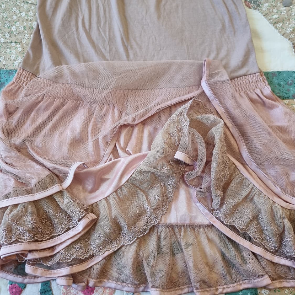 axes femme(악세즈팜) 모카핑크 레이스 인너 원피스 상품이미지2