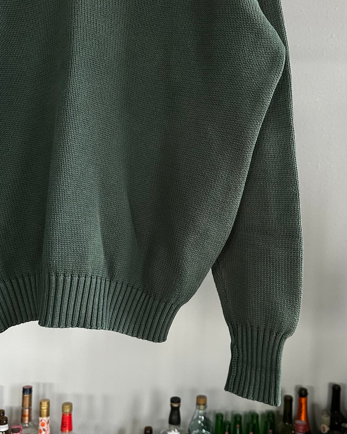 [L]폴로 랄프로렌 브이넥 딥그린 코튼 니트 상품이미지3