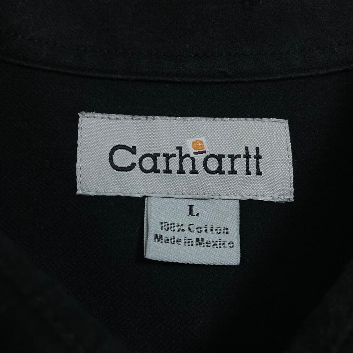 칼하트 박스 패치 로고 블랙 워크 셔츠 상품이미지3