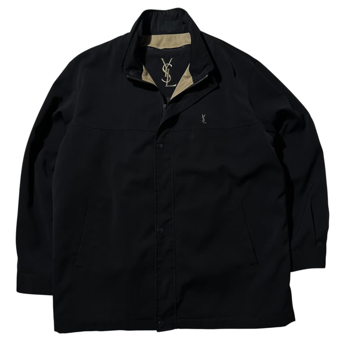 입생로랑 폴리쉘 싱글 자켓 블랙 상품이미지1