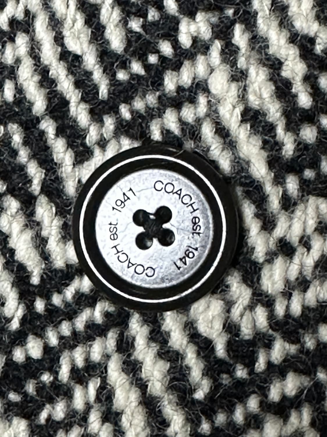 COACH 헤링본 울 더블코트 S (실크 안감)  상품이미지4