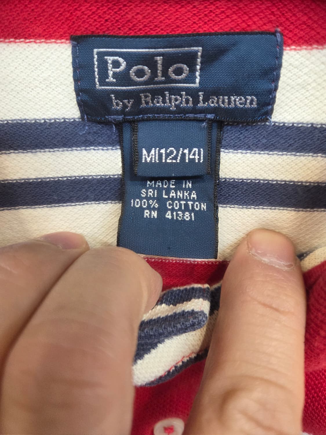 폴로랄프로렌 키즈 주니어 스트라이프 카라반팔 12 14 성인 xs 상품이미지3