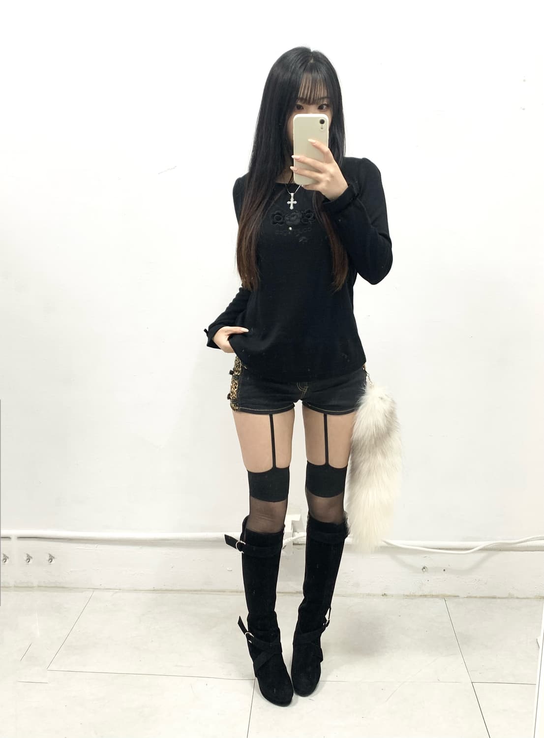 [COURREGES] 꾸레쥬 플라워 큐빅 롱슬리브 상품이미지2