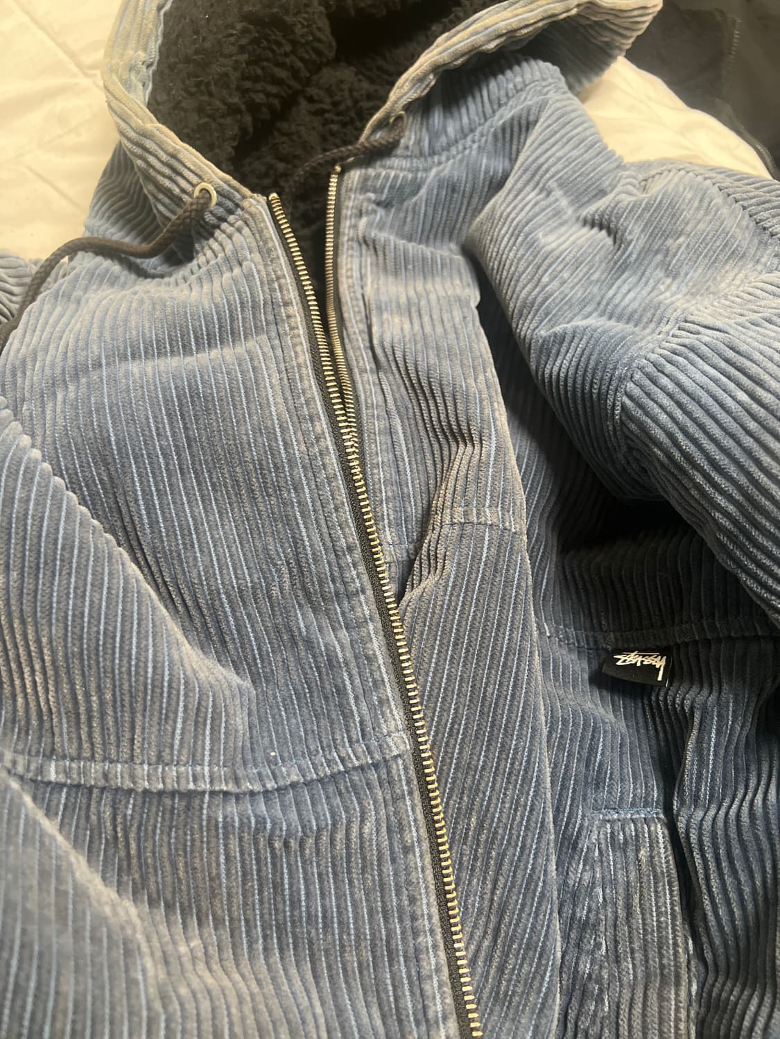 스투시 코듀로이 워크자켓 네이비 L 상품이미지1