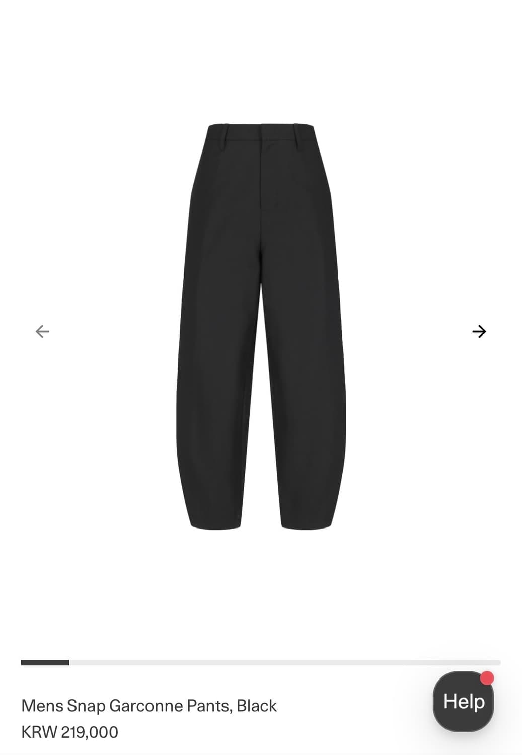 [AMOMENTO]Mens Snap Garconne Pants,(블랙) 상품이미지1