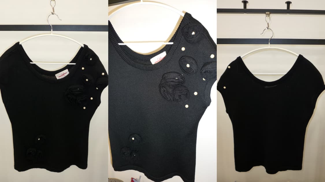 perl rose knit vest 상품이미지6