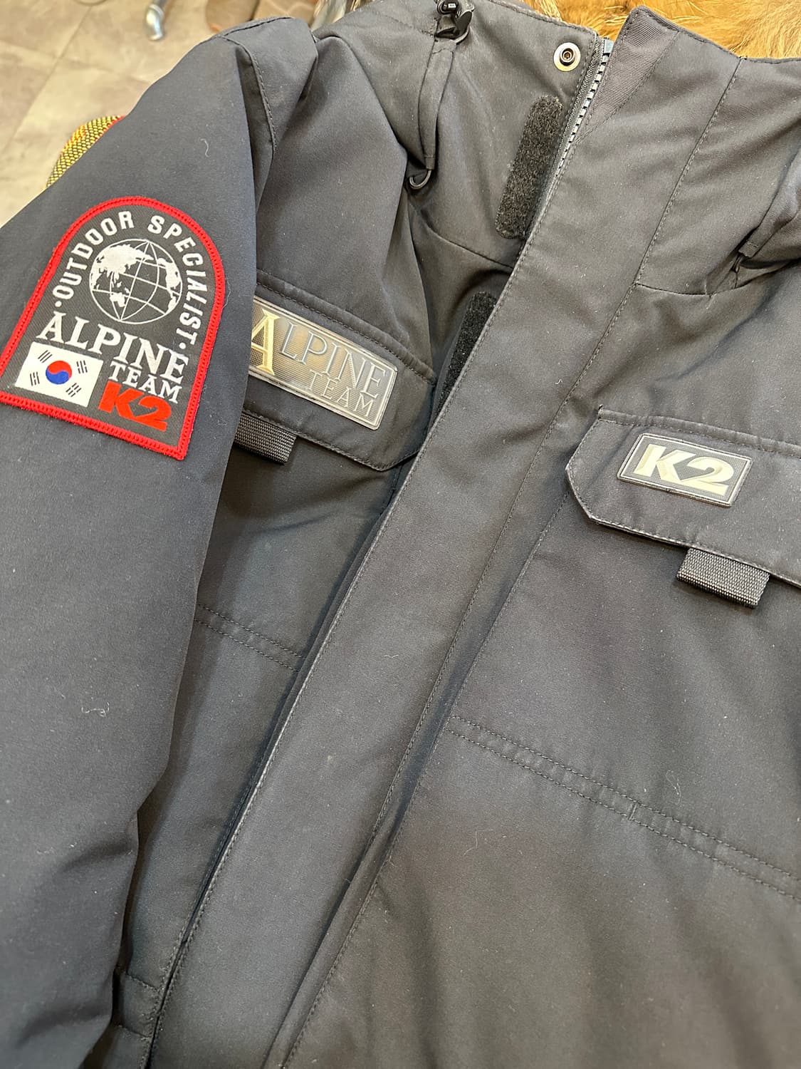 100) k2 알파인 팀 오리털 패딩 블랙 상품이미지4