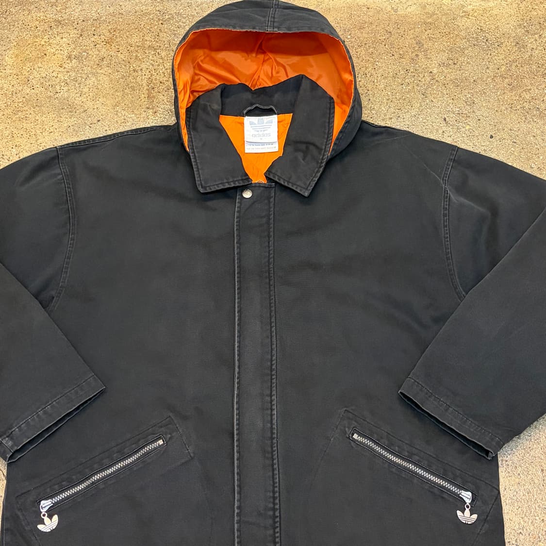 80s USA 빈티지 아디다스 후드 하프코트 패딩 상품이미지6