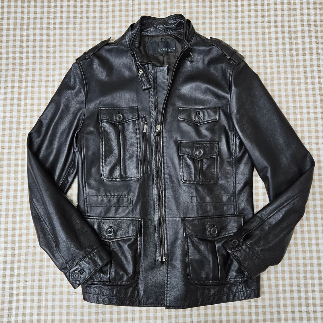STCO 양가중100 가죽자켓 남자100 상품이미지1