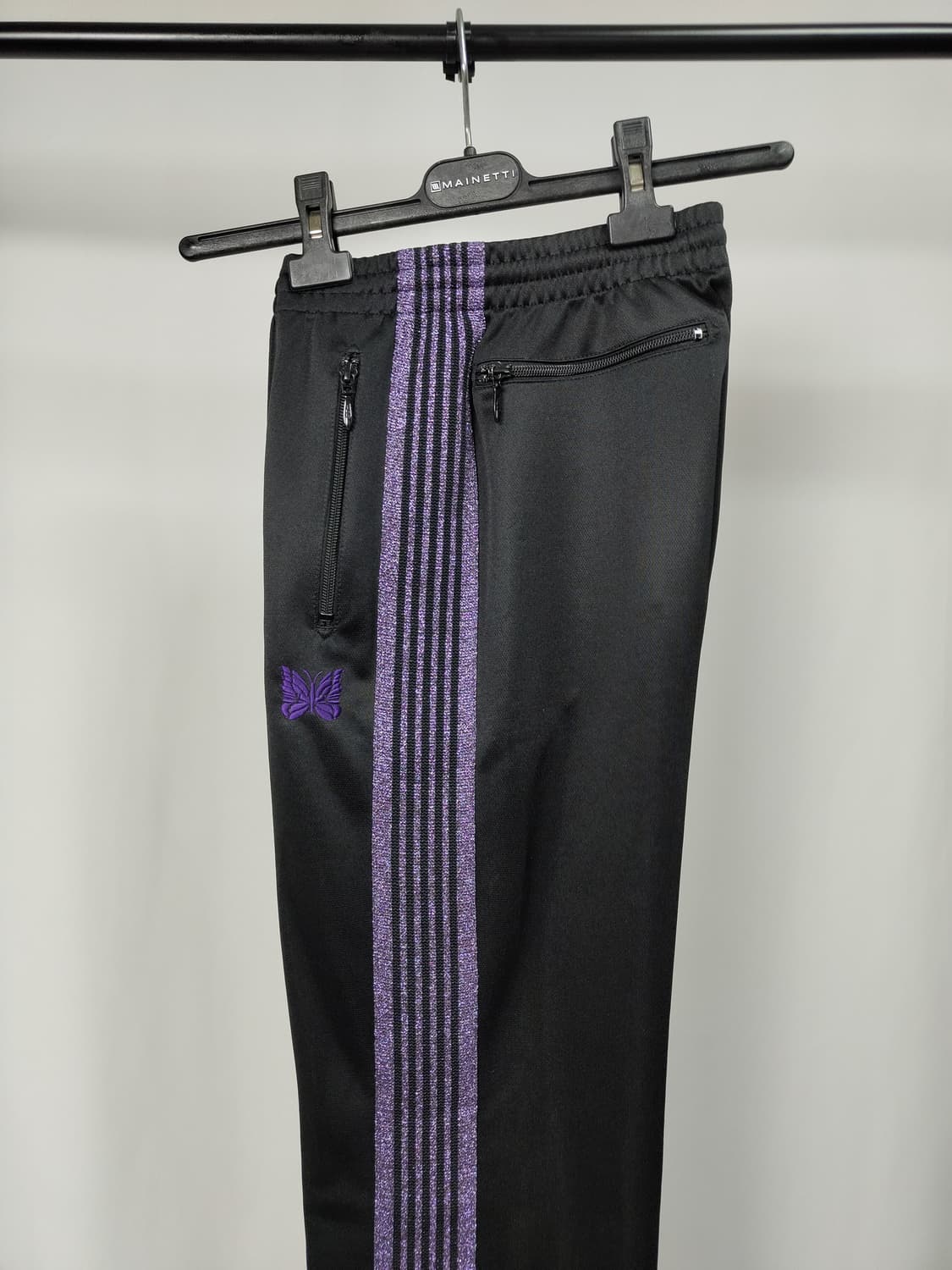 니들스 트랙팬츠 스트레이트 블랙/퍼플(펄) xs 상품이미지1