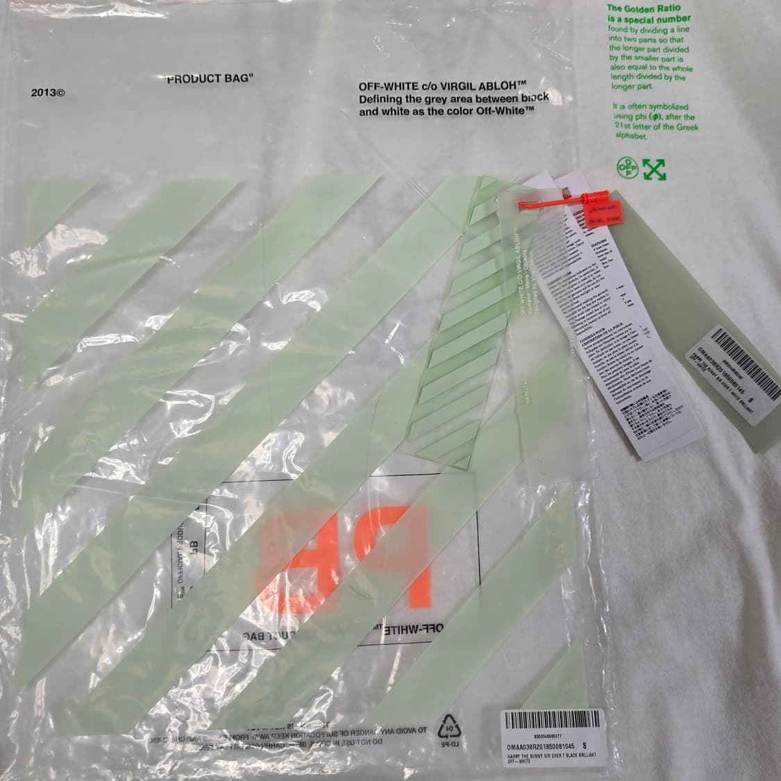 오프화이트 해리 버니 반팔 티셔츠 s사이즈 105 110 판매 상품이미지5