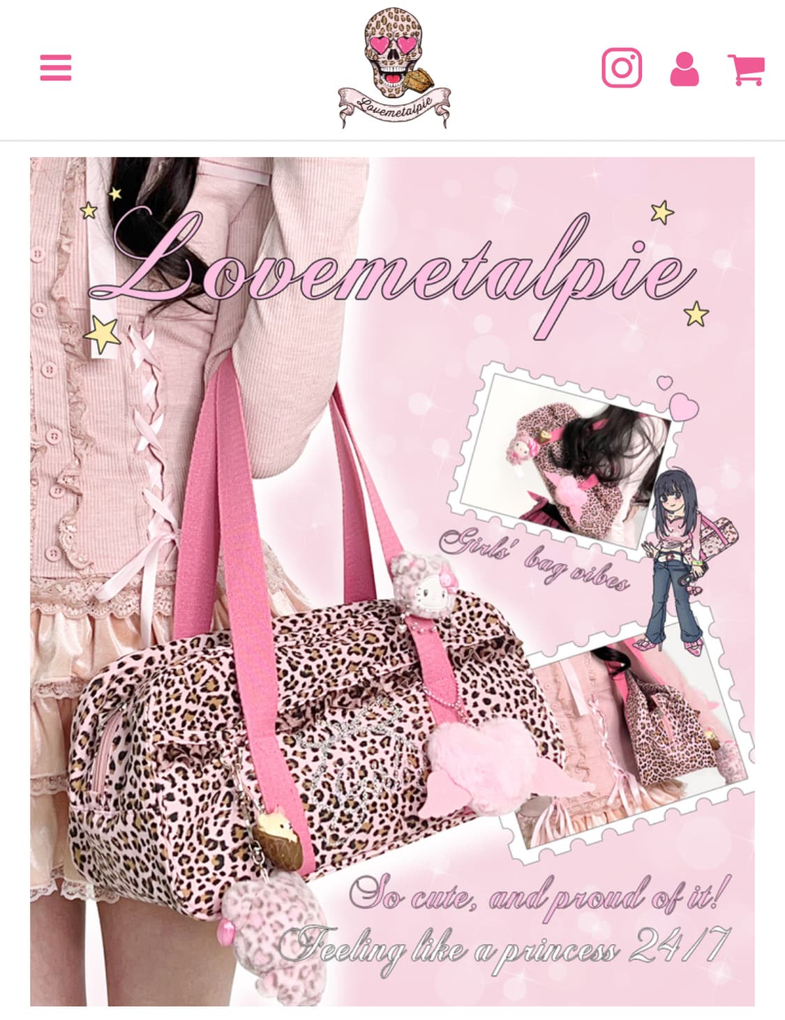 러브메탈파이 스쿨백 핑크 오네갸루 히메갸루 코갸루  상품이미지2