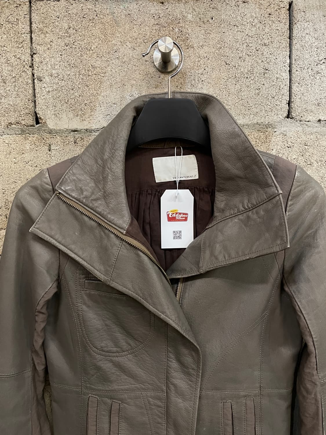 Enchantement High Neck Leather Jacket 상품이미지2