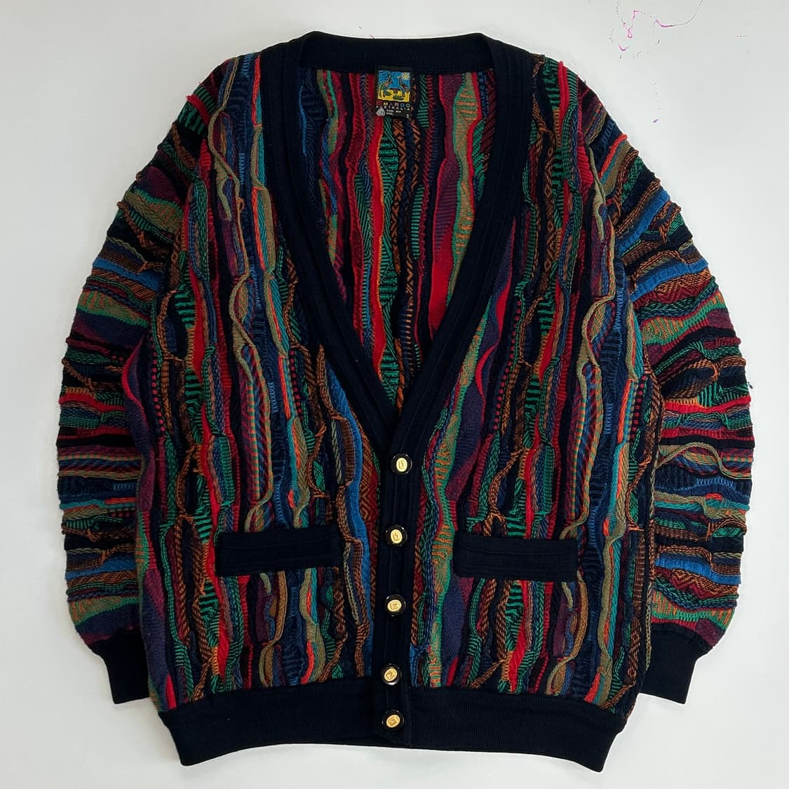 Emaroo 쿠지 패턴 니트 가디건 상품이미지3