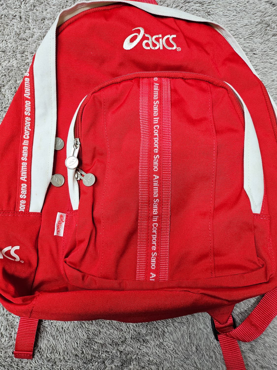 빈티지 아식스(Asics)의 레드 컬러 백팩 상품이미지4