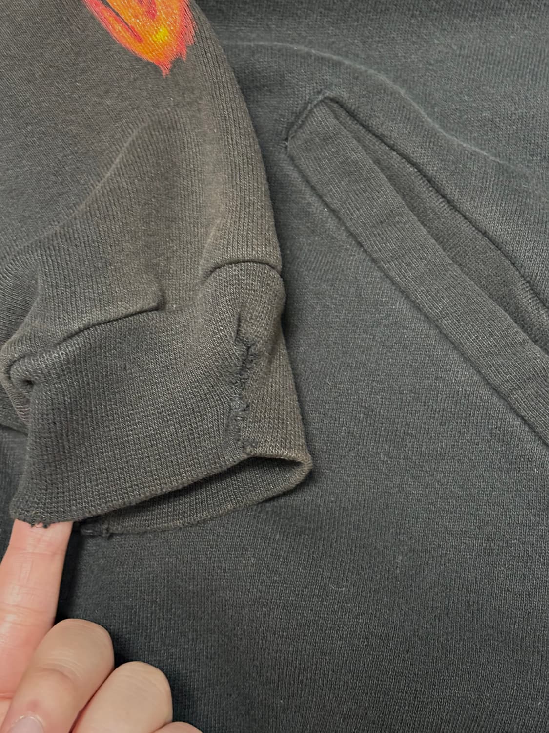 00s 할리 데이비슨 플레임 집업 스웻 블랙 상품이미지9