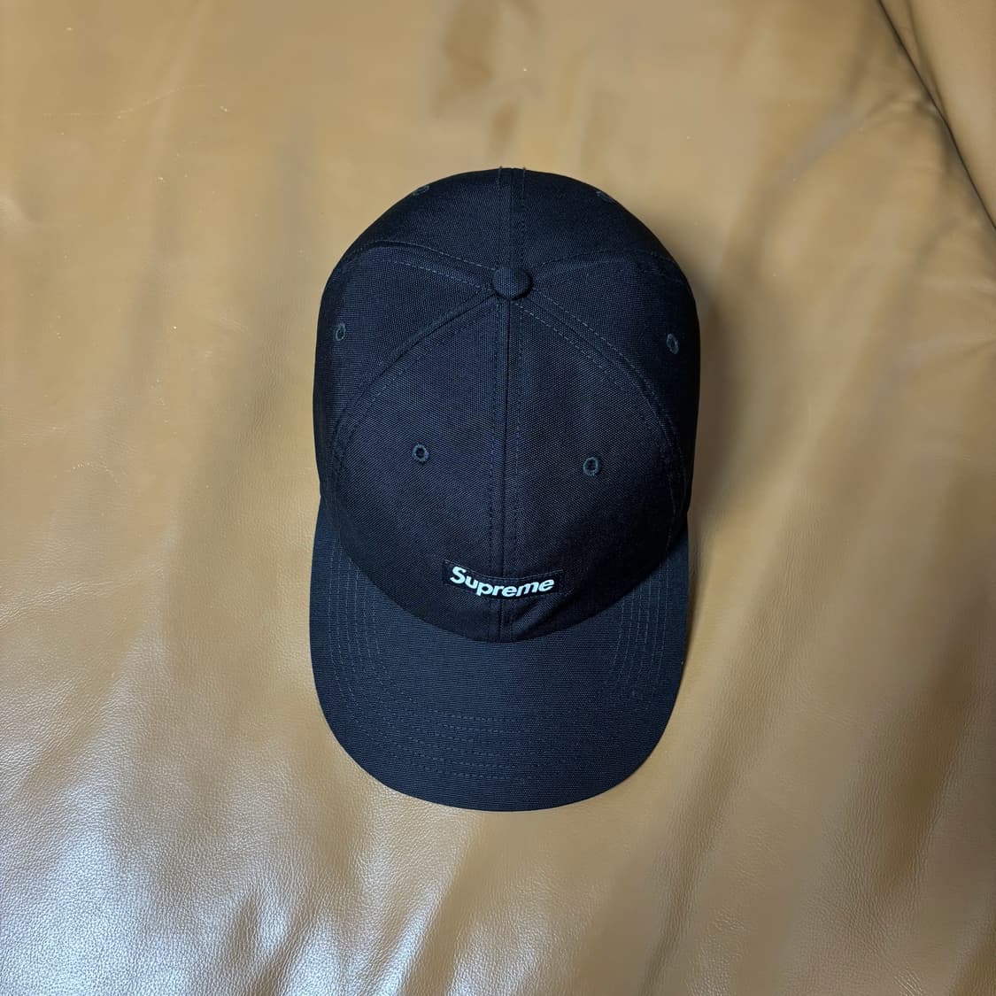 Supreme 슈프림 코듀라 블랙 스몰로고 6패널 볼캡 모자 Black 상품이미지6