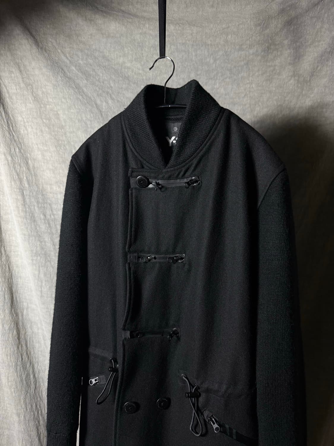 Y-3 Multi-Zip Asymmetric Wool Coat  상품이미지4