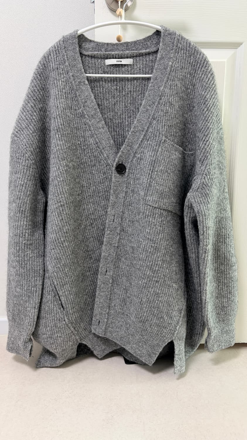 시스템옴므 모해어 가디건 그레이 상품이미지1