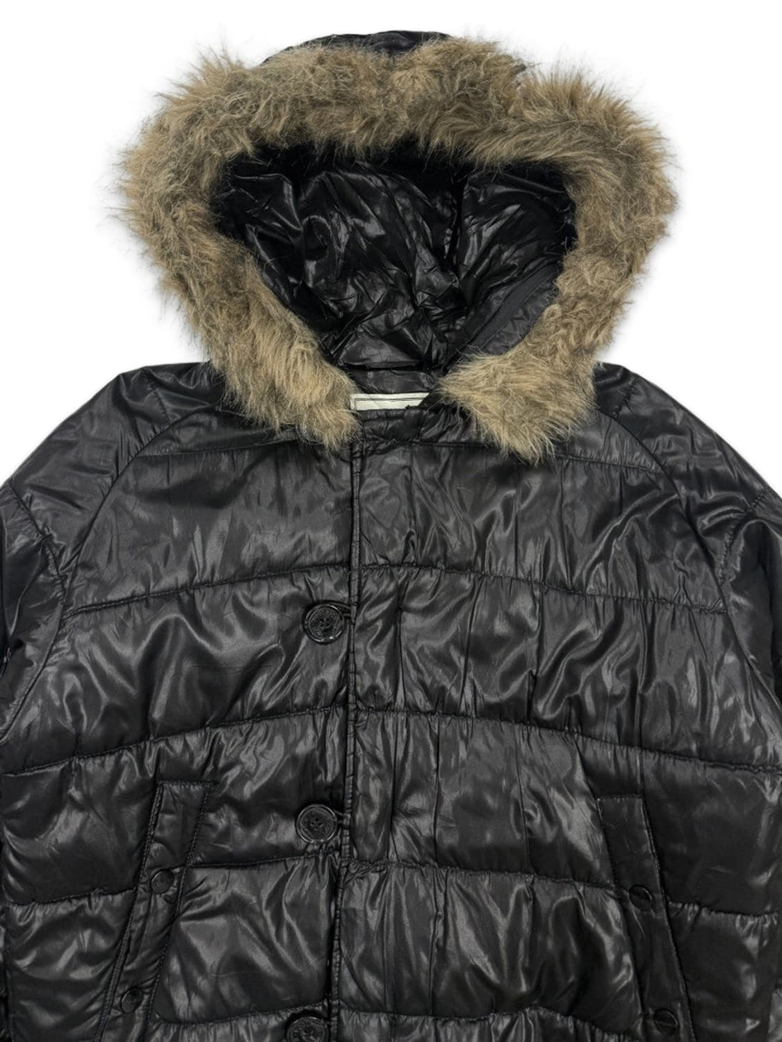 빈티지 Woolrich 블랙 퍼 패딩 상품이미지4