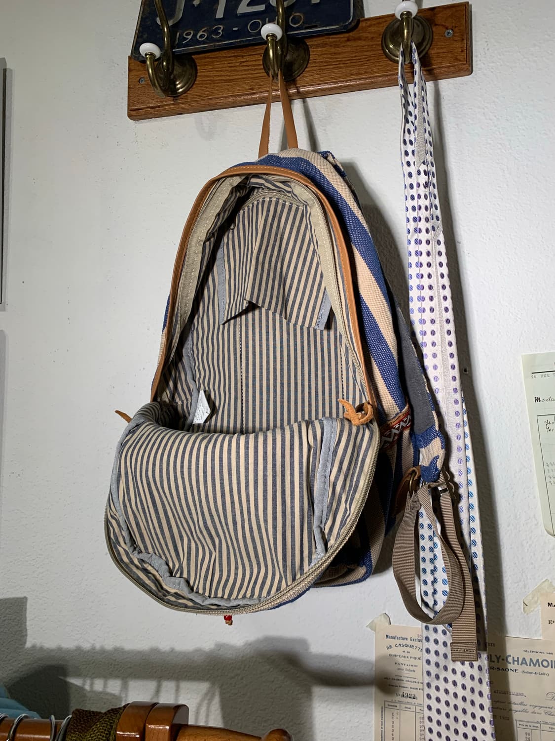 인디언모터사이클 콘초 자수 스트라이프 백팩 상품이미지5