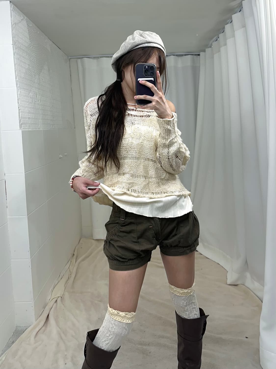 빈티지 니혼진 카키 펌킨팬츠 코디세트 상품이미지1