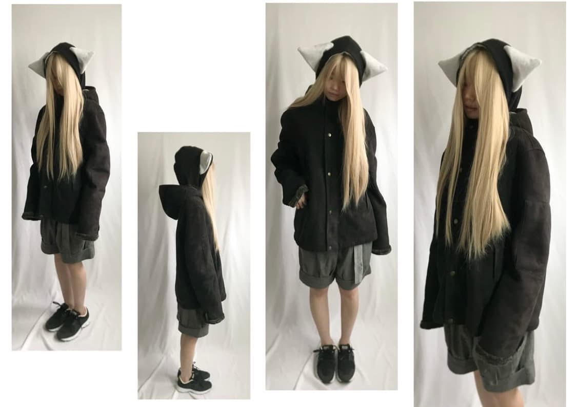 택포)Charcoal thick washing hooded mustang 상품이미지1