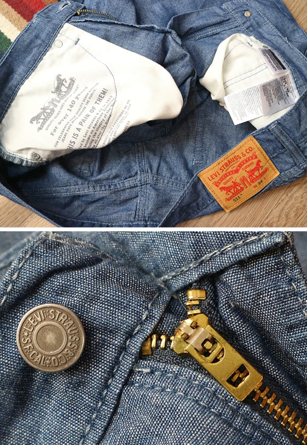levis 리바이스 511 샴브레이 반마지 데님  33-34 상품이미지6