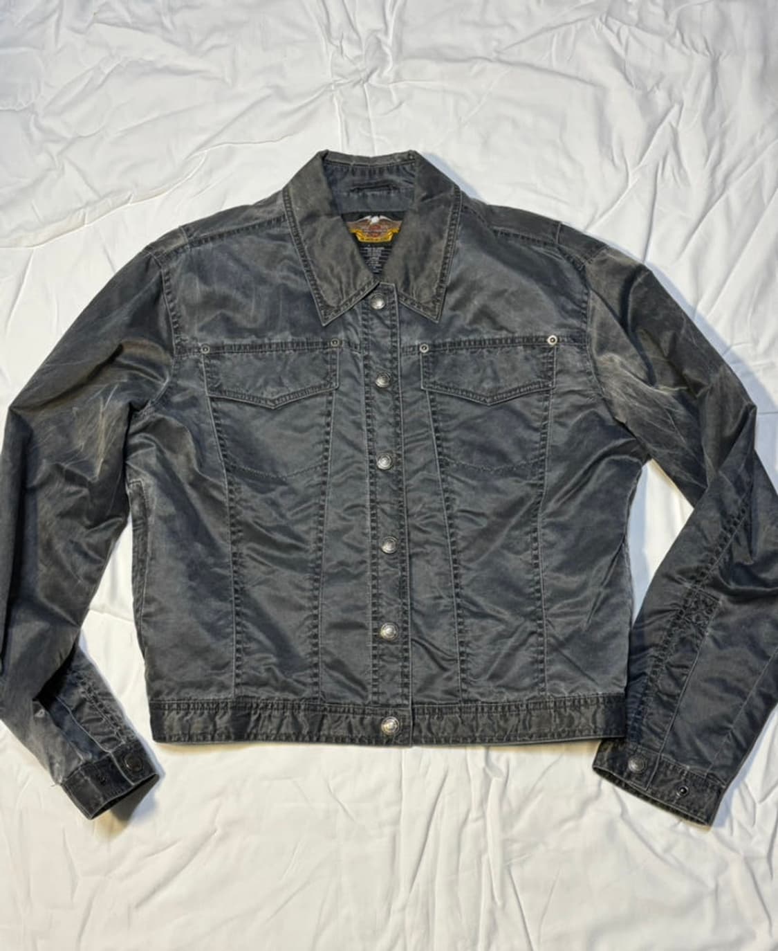 90s 할리데이비슨 하드 나일론 바이커 트러커 자켓 상품이미지5