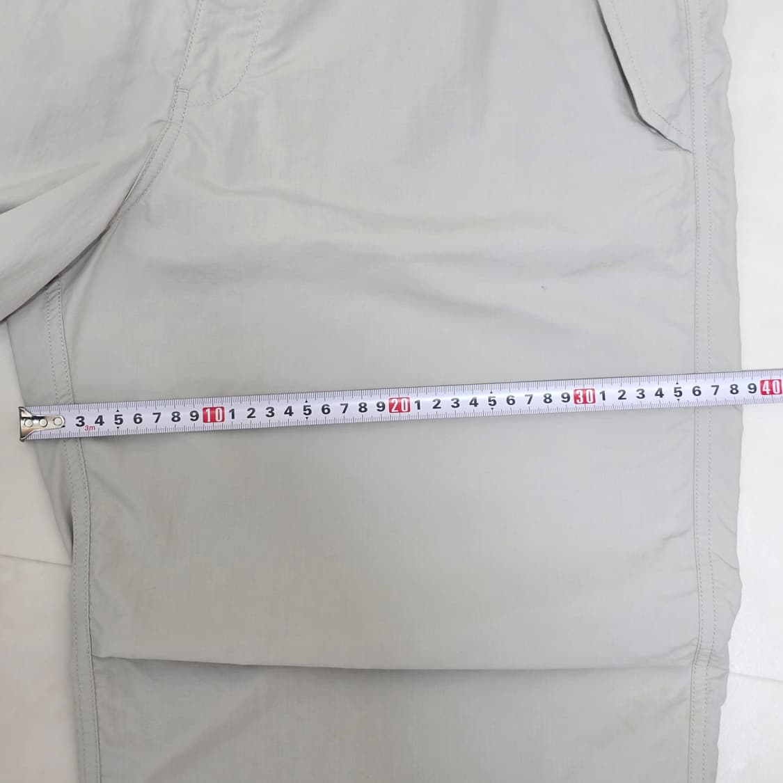 XL) GU 나일론 파라슈트 와이드 팬츠 라이트그레이 상품이미지8