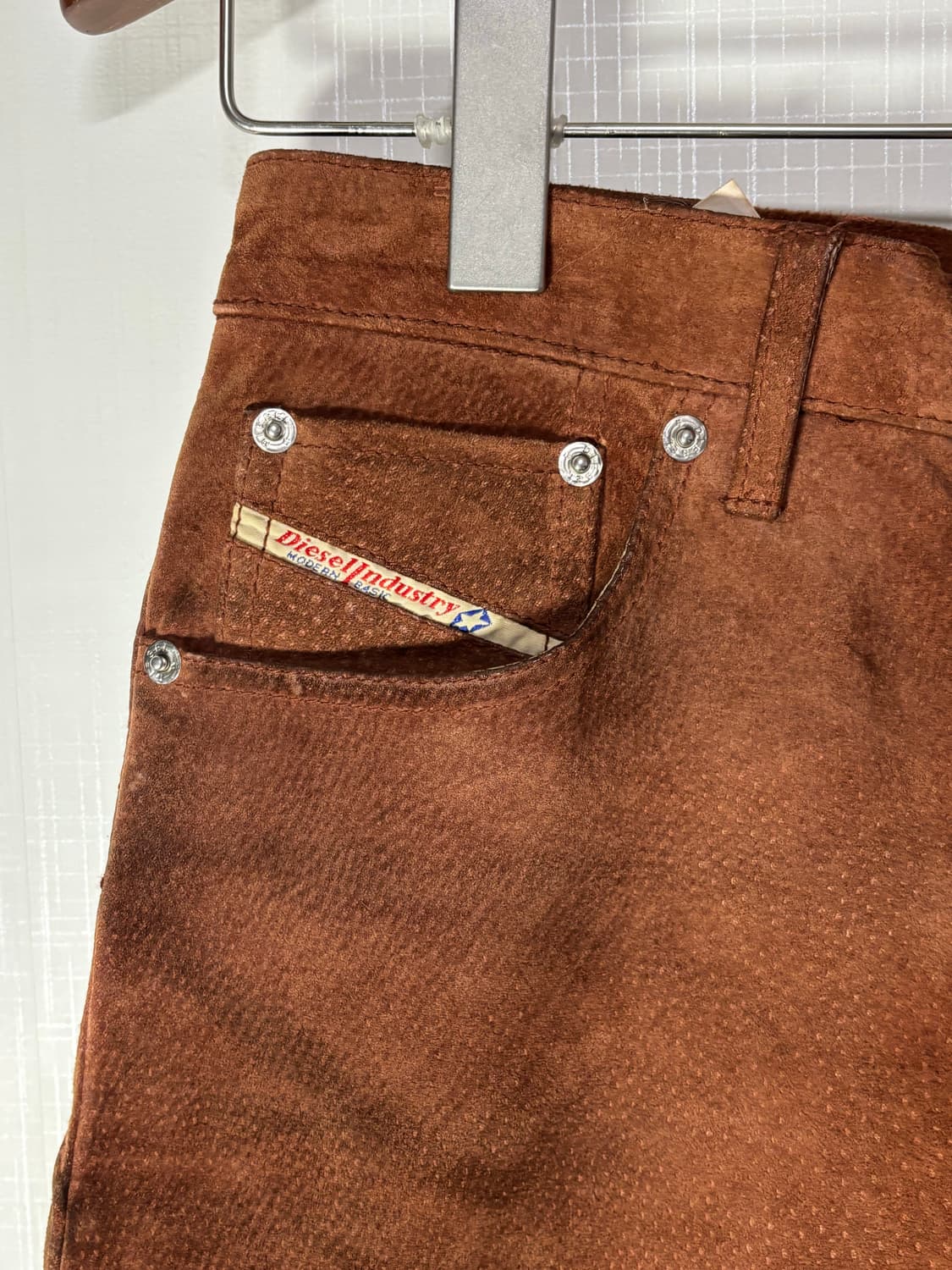 (30)90s 디젤 빈티지 스웨이드 레더 팬츠 상품이미지4