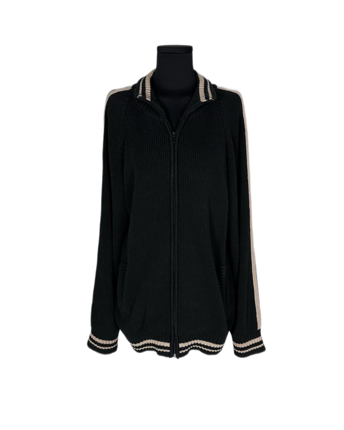 knit raglan zip-up cardigan 상품이미지2