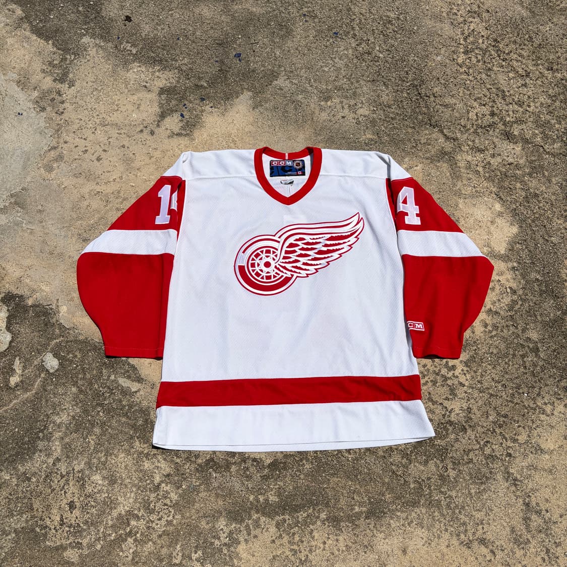 90s CCM NHL 디트로이트 레드윙스 빈티지 하키져지 유니폼 XL 상품이미지1