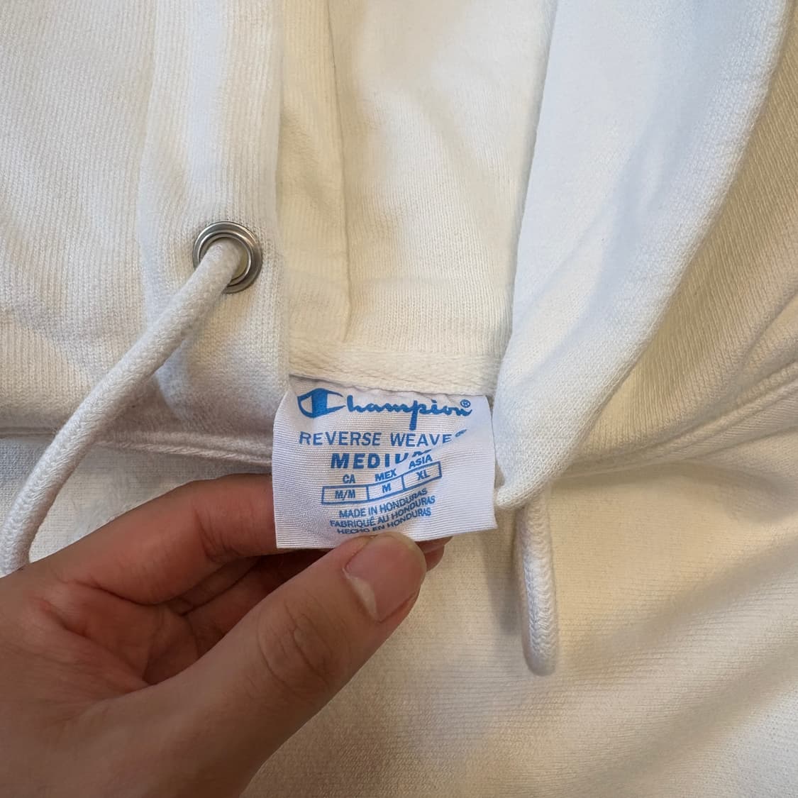 챔피온 정품 리버스위브 화이트 후드티 상품이미지6