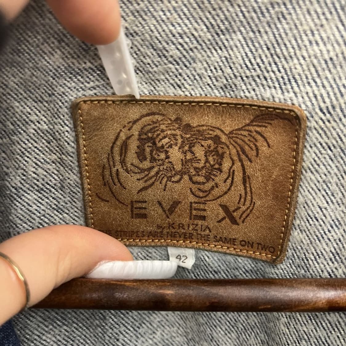 에벡스 바이 크리지아 캐주얼 시크 오버핏 데님자켓 42 C10832 상품이미지5