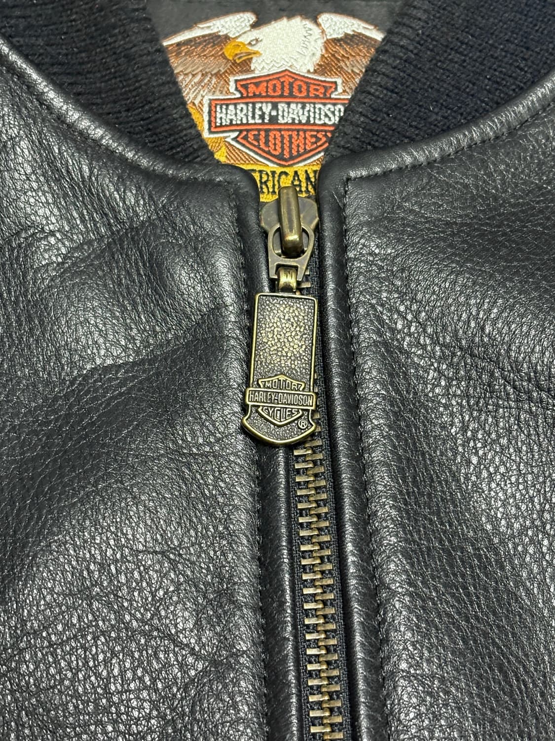 90s 할리데이비슨 레더 봄버 자켓 상품이미지4