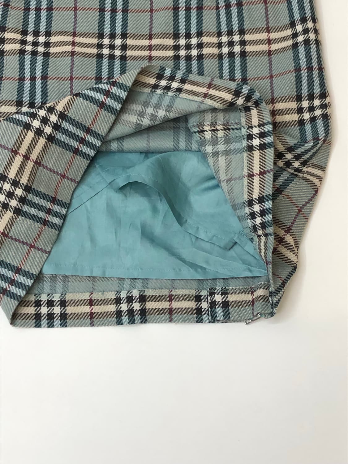 Burberry 버버리 블루라벨 민트 체크 미디 스커트 상품이미지4