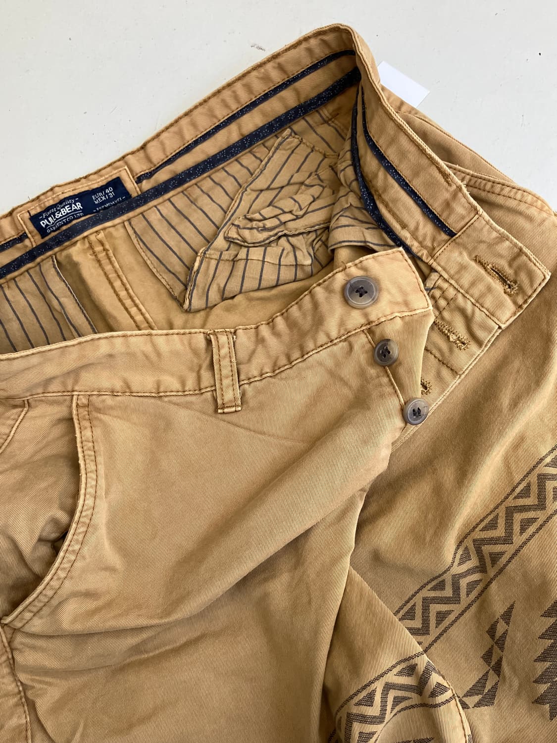 Pull&Bear 에스닉 패턴 치노 쇼츠 팬츠 32 상품이미지4