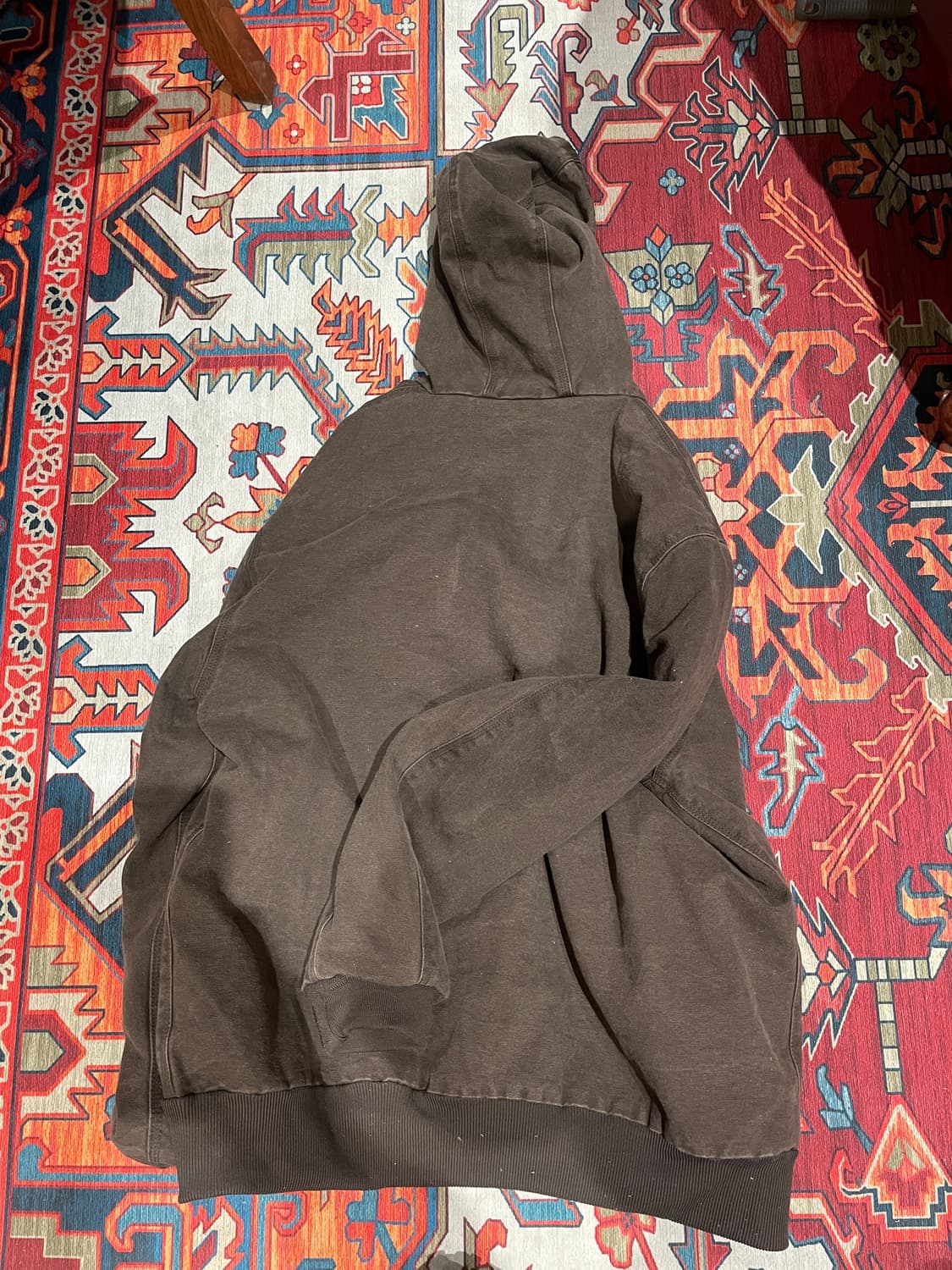Usa 90s 칼하트 J25 다크 브라운 후드 자켓 XL 상품이미지3
