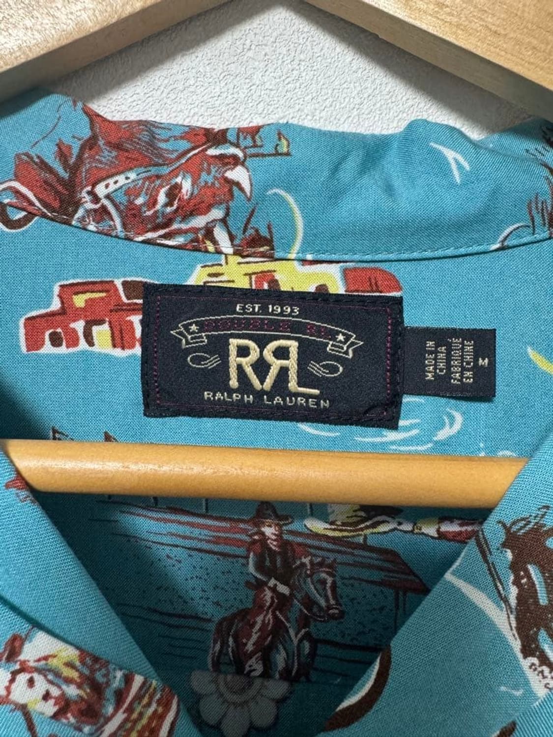 RRL 더블알엘 웨스턴 투어리스트 프린트 레이온 캠프 셔츠 상품이미지4