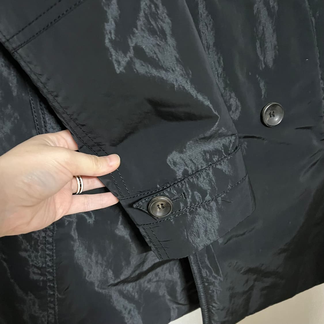 솔리드옴므 우영미 블랙 더블 버튼 코트 100 상품이미지5