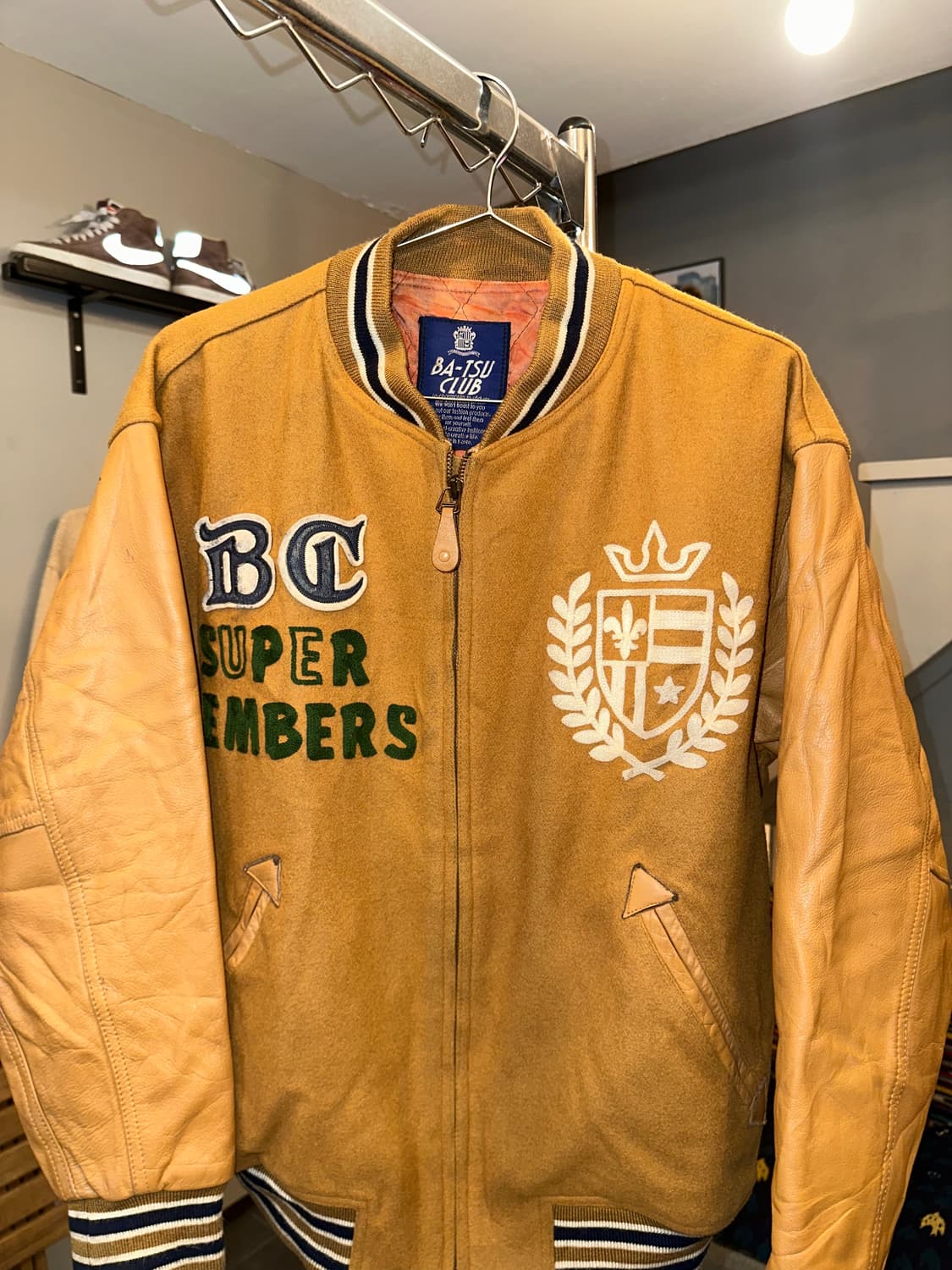 90‘s Ba-Tsu club patch varsity jacket 상품이미지4