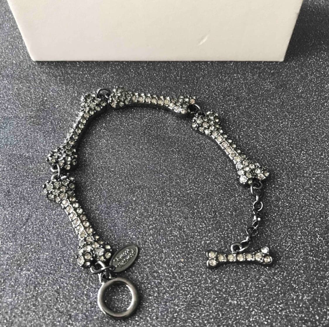 비비안웨스트우드 아카이브 크리스탈 큐빅 본쉐입 브레이슬릿 팔찌 상품이미지4