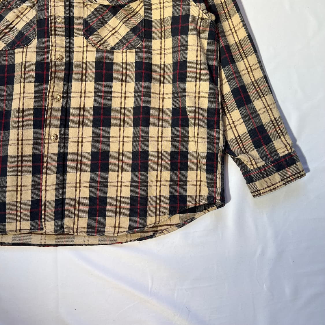 [2XL]00s 칼하트 오리지널 워크 헤비코튼 플란넬 체크 긴팔 셔츠 상품이미지4