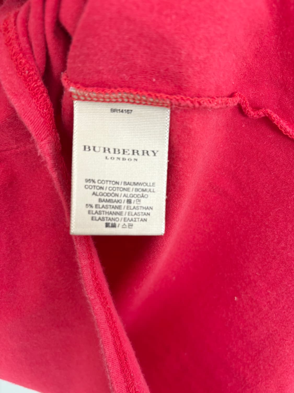 [S]BURBERRY버버리 여성 핑크레드 반팔 티셔츠  상품이미지6