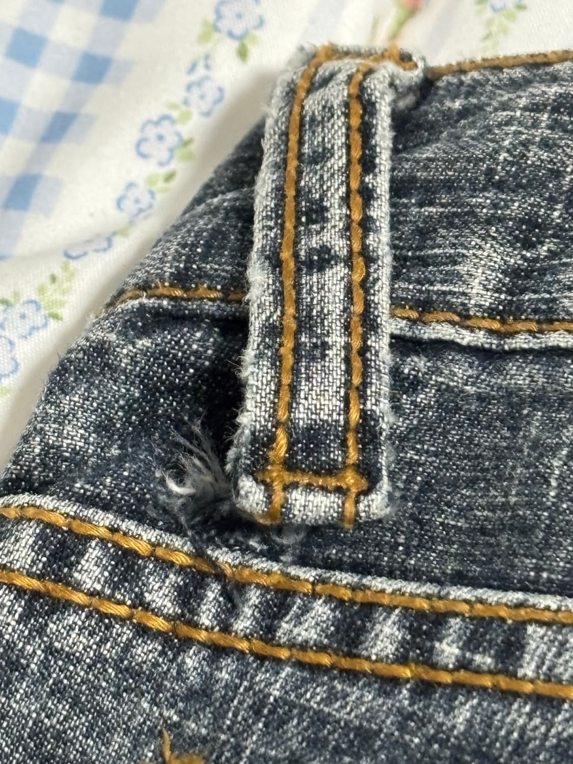 Y2K 진청 부츠컷 로우라이즈 상품이미지3