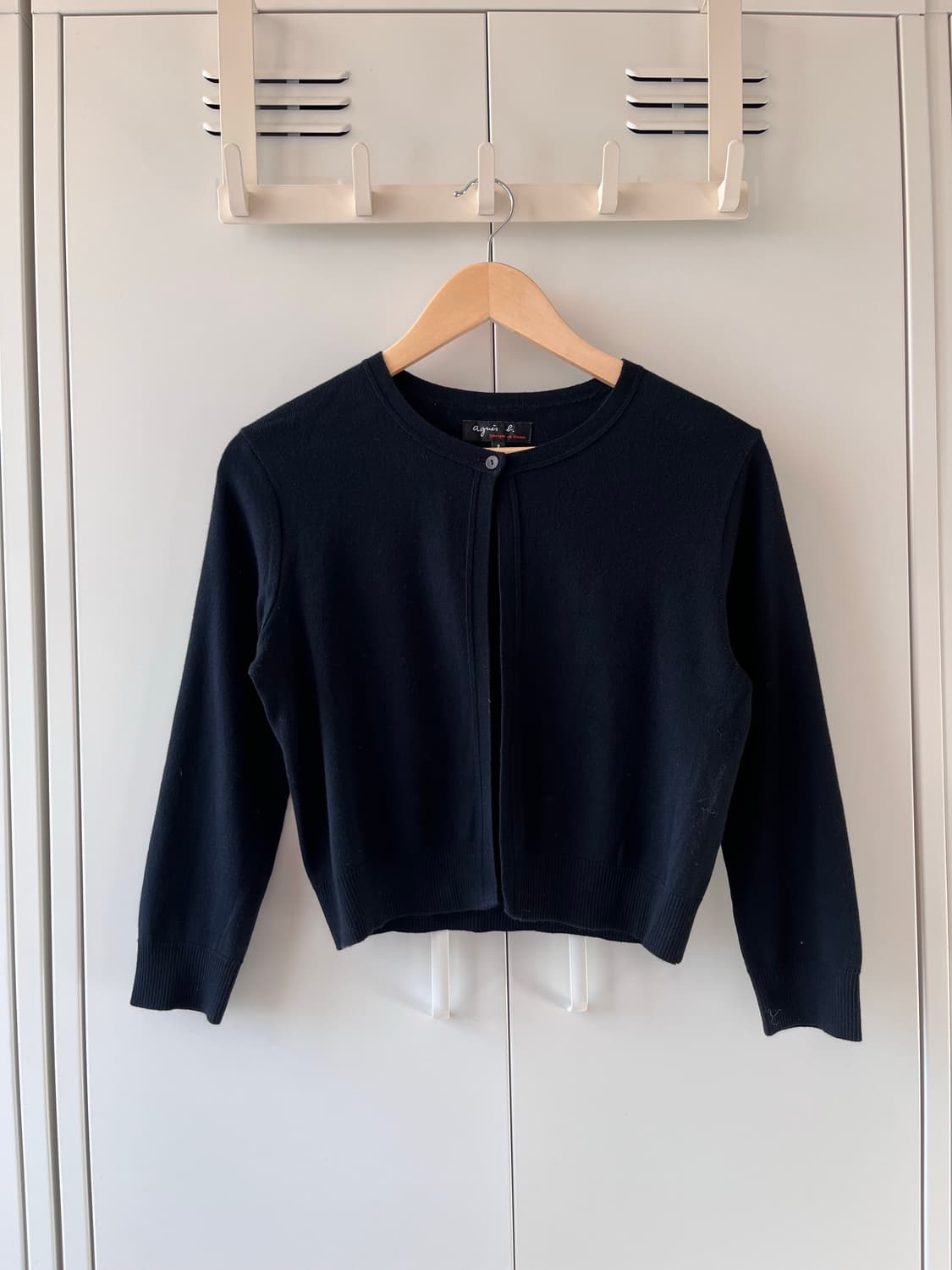 Agnes B 아네스 베 원버튼 울니트 가디건 상품이미지5