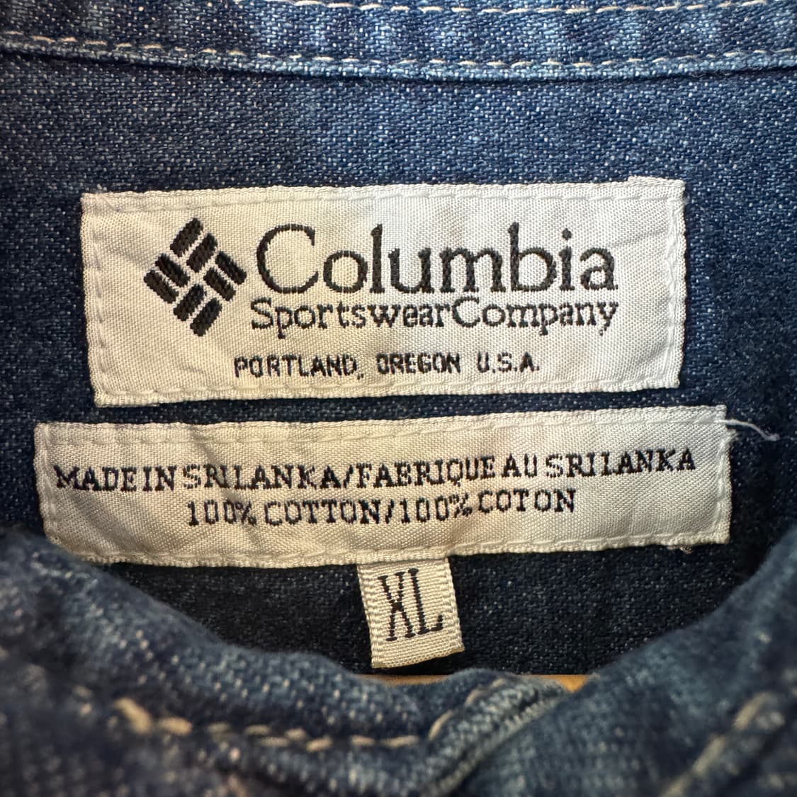 90S 콜럼비아 데님 헌팅셔츠 XL 상품이미지7