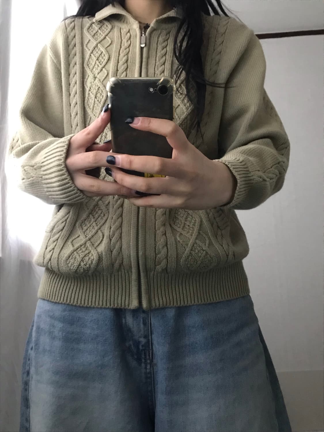 빈폴 카키 니트집업 상품이미지6